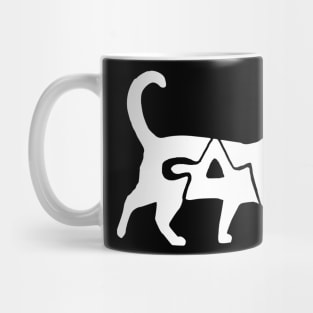 Abstract Cat Typography Mug